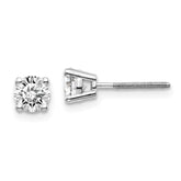 Sophia Jewelers 14K White Gold Diamond Stud Earrings Elegant VS Clarity
