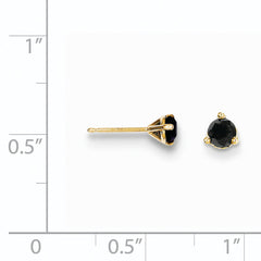 Sophia Jewelers 14K Gold Black Diamond Stud Earrings, Elegant Women's Accessory