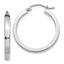 14k White Gold 2x3mm Rectangle Tube Hoop