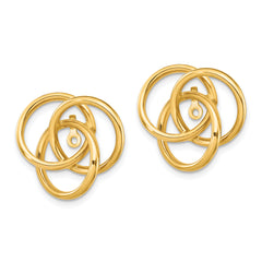 Sophia Jewelers 14K Gold Polished Love Knot Earring Jackets for Women