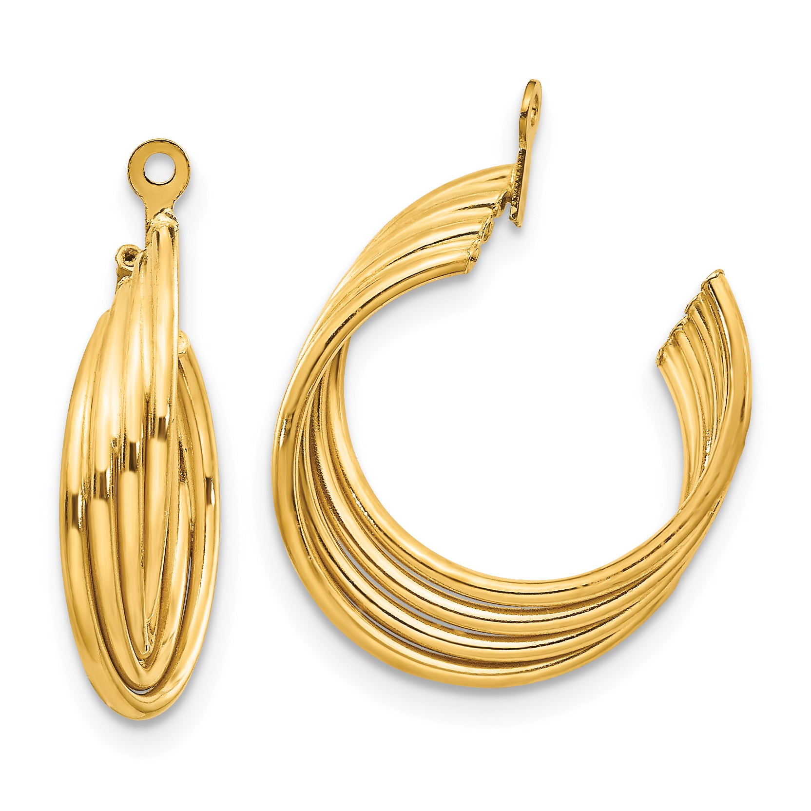 14k Polished Hoop Earring Jackets