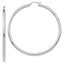 14K White Gold Polished 3mm Tube Hoop Earrings