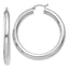 14k White Gold Polished 5mm Lightweight Hoop Earrings