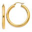 14K Polished 4mm Tube Hoop Earrings