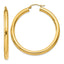 14K Polished 4mm Tube Hoop Earrings