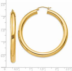 14k Yellow Polished 5mm Lightweight Hoop Earrings