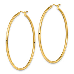 10K Polished Hinged Hoop Earrings