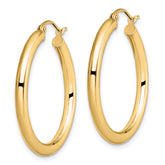 10K Polished Hinged Hoop Earrings