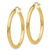 10K Polished Hinged Hoop Earrings