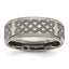 Titanium Brushed and Polished Celtic Laser Design 8mm Beveled Edge Band