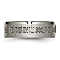 Titanium Unisex Wedding Band with Laser Design & Engravable Finish
