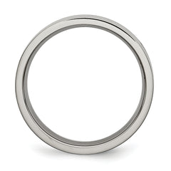 Titanium Unisex Wedding Band with Polished Finish and Engravable