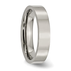 Titanium Unisex Wedding Band with Polished Finish and Engravable