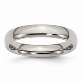 Chisel Titanium Polished 4mm Half Round Band