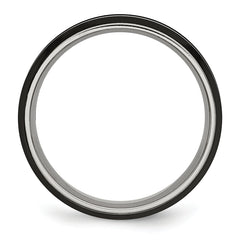 Titanium Unisex Wedding Band with Black Satin Finish