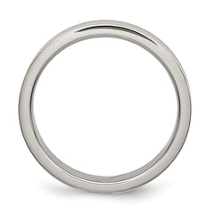 Titanium Unisex Wedding Band with Polished & Brushed Finish