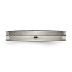 Titanium Unisex Wedding Band with Polished & Brushed Finish