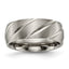 Titanium Satin 8mm Swirl Design Band