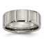 Titanium Satin and Polished 8mm Grooved Band