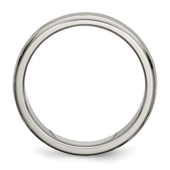 Titanium Brushed 6mm Unisex Wedding Band Engravable by Sophia Jewelers
