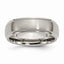 Ridged Edge Wedding Band in Titanium, 7mm