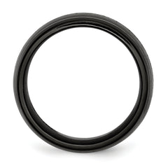 Titanium Unisex Wedding Band with Polished Laser Design