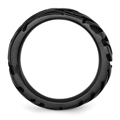 Titanium Polished Unisex Wedding Band Engravable 7.5mm by Sophia Jewelers