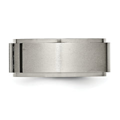 Titanium Unisex Wedding Band with 0.15 Carat Diamonds Engravable