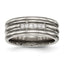 Titanium Polished with CZ 8mm Grooved Band