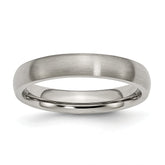Titanium Brushed 4mm Half Round Band