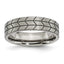Titanium Flat Tread Design 6mm Brushed Band