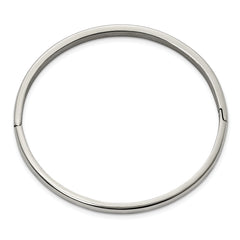 Chisel Titanium Polished 5mm Hinged Bangle