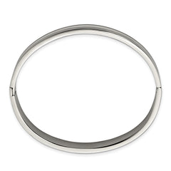 Chisel Titanium Polished 8mm Hinged Bangle