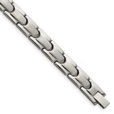 Chisel Titanium Brushed and Polished 8.5 inch Link Bracelet