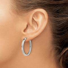 Chisel Titanium Polished 2.8mm Hinged Hoop Earrings