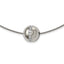 Chisel Titanium CZ Pendant with Polished Stainless Steel 17 inch Wire Necklace