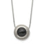 Chisel Titanium Brushed and Polished with Black Ceramic 18 inch Necklace