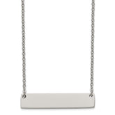 Chisel Titanium Polished Bar 19.5 inch with 2 inch extension Necklace