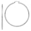Tube Hoop Earrings in 14K White Gold, 70mm Lightweight Diamond-Cut - Sophia Jewelers