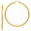 14k Diamond-cut 4x80mm Lightweight Round Tube Hoop Earrings