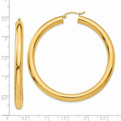 14k Polished 5mm Lightweight Hoop Earrings