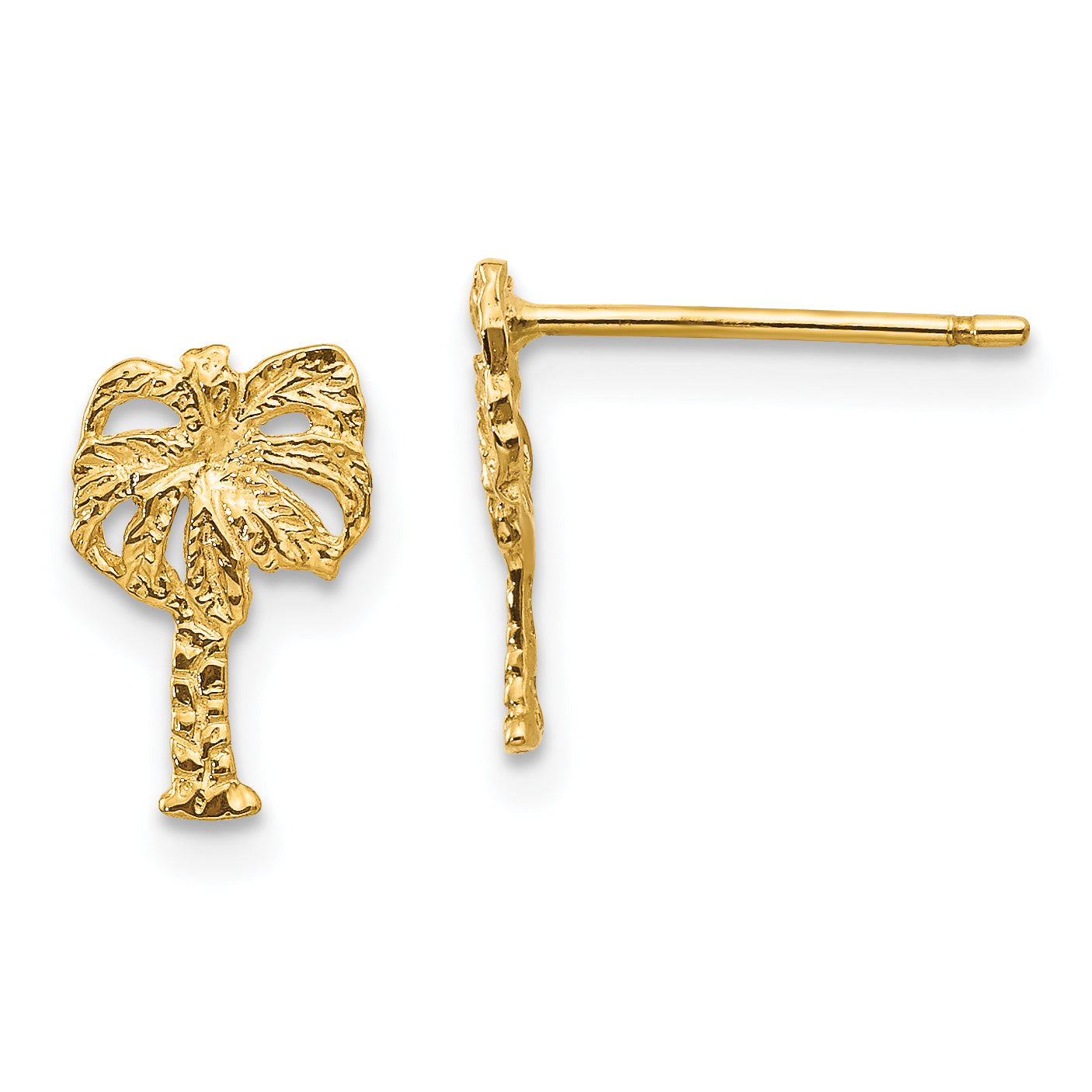 14k Palm Tree Post Earrings