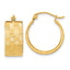14k Diamond-cut Hoop Earrings