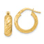 14k Polished Fancy Hoops