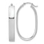 14k White Gold Oval Hoop Earrings