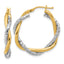 Twisted Hoop Earrings in 14K Two-Tone Gold, 29mm - Sophia Jewelers