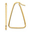 Triangle Hoop Dangle Earrings in 14K Yellow Gold, 23.75x35.75mm - Sophia Jewelers