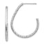 Stud Dangle Earrings in 14K White Gold, 2mm Diamond-Cut - Sophia Jewelers