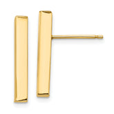 14k Polished 3mm Post Earrings