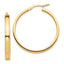 14k Polished 3mm Square Tube Hoop Earrings